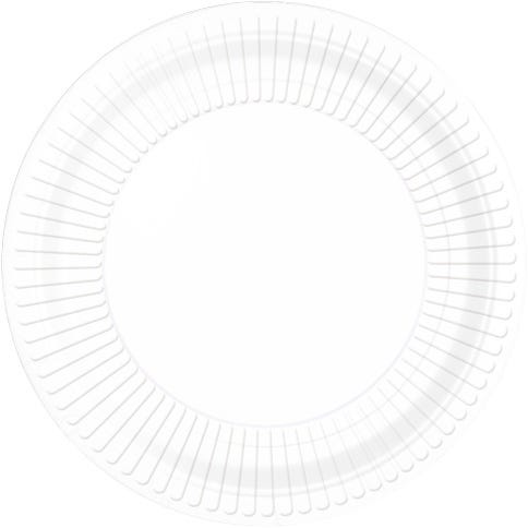 A white paper plate