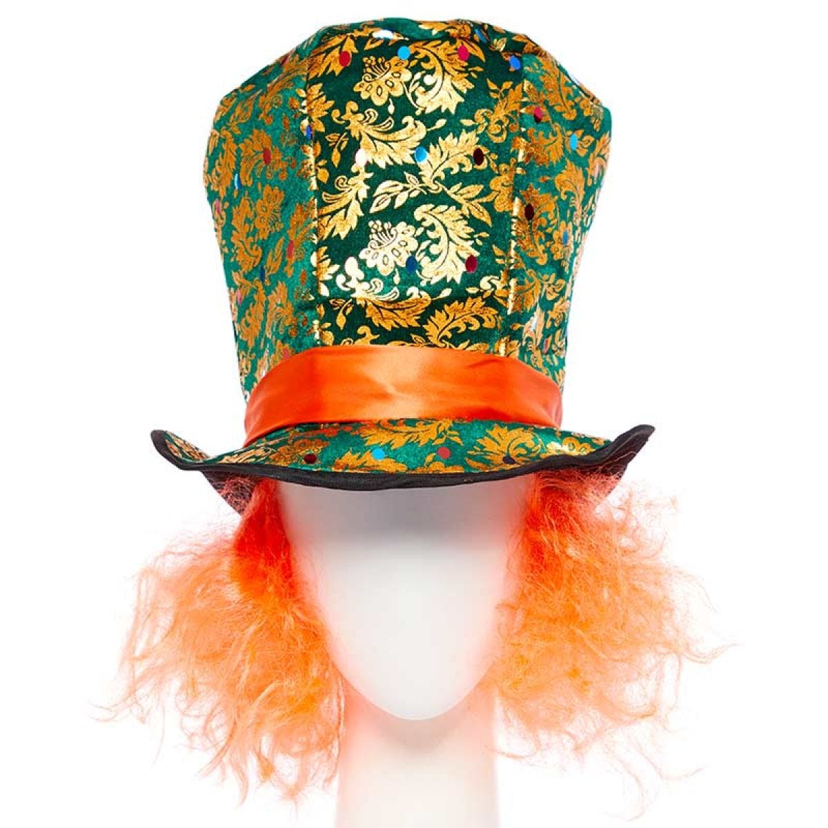 Mad Hatter Top hat With Attached Hair