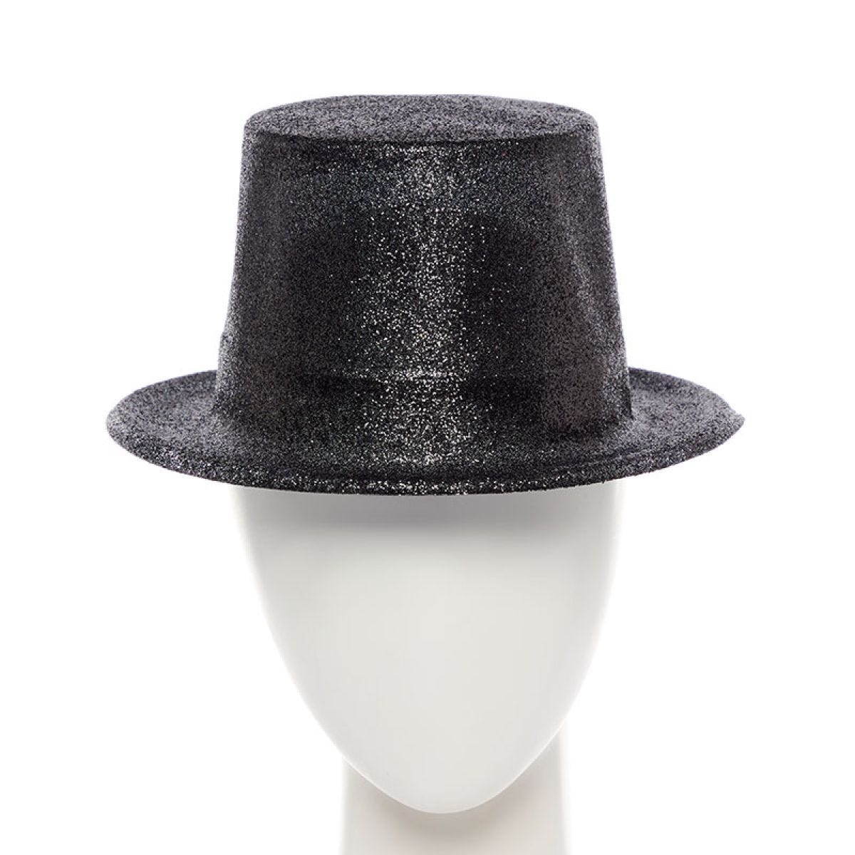 Black Glitter Top Hat