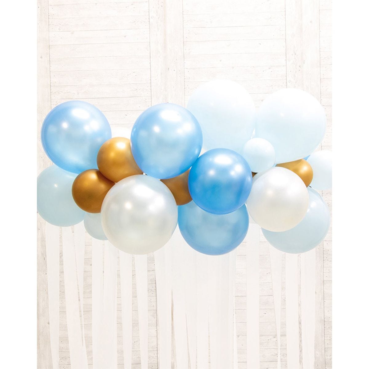 Blue Mix Balloon Cloud with Streamers (25 Balloons)