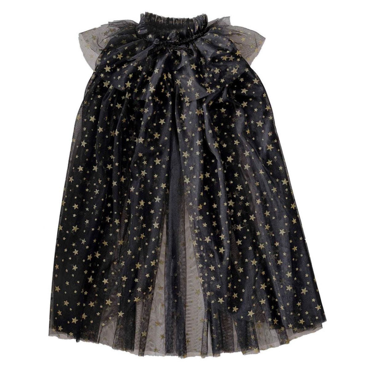 Witch Black & Gold Star Cape