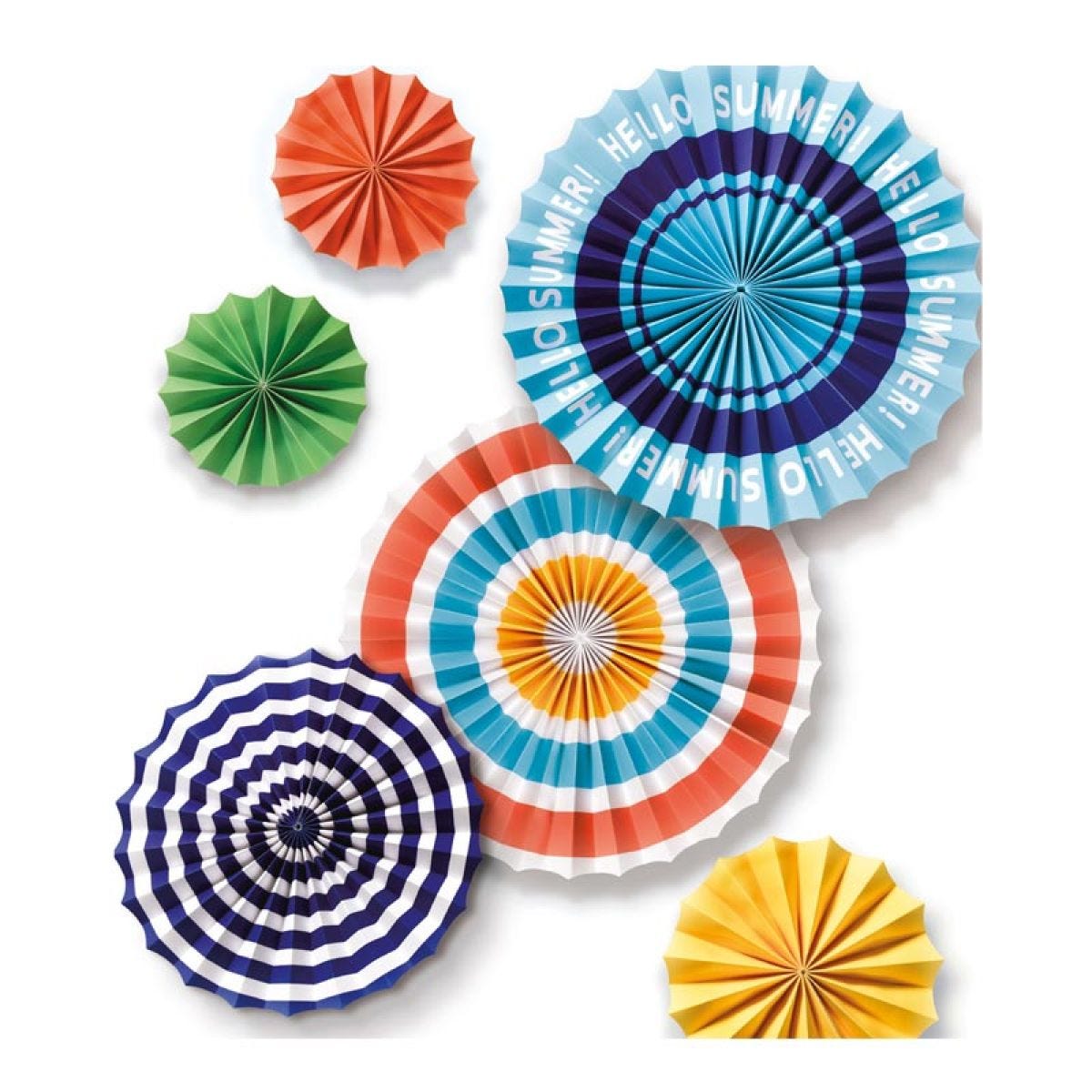 Fruit Salad Paper Fan Decorations (6pk)