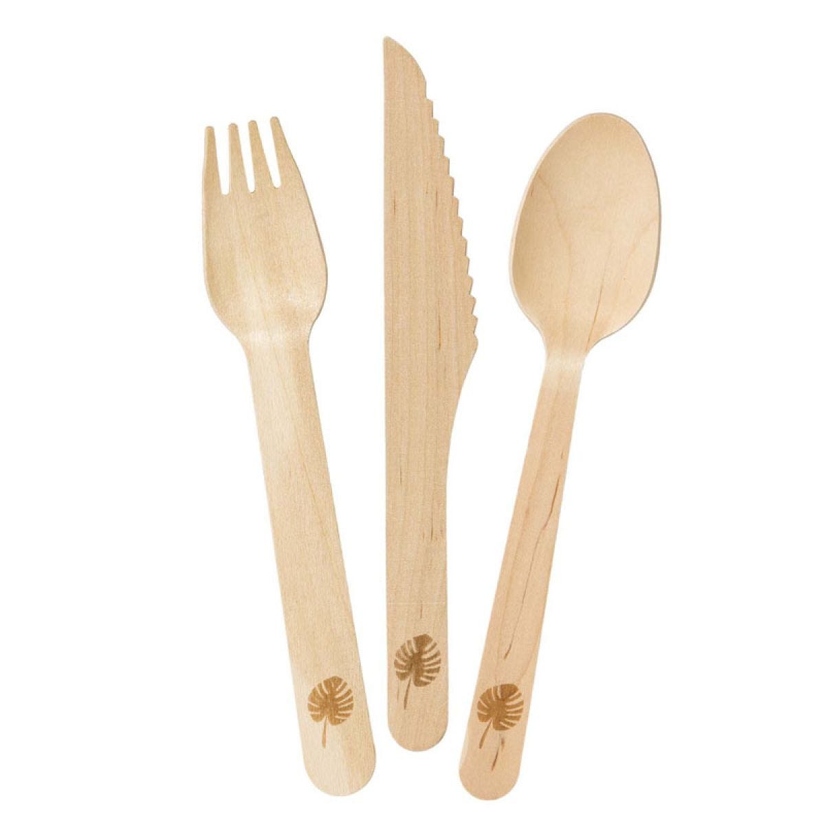 Wooden Assorted Cutlery Set (18pk)