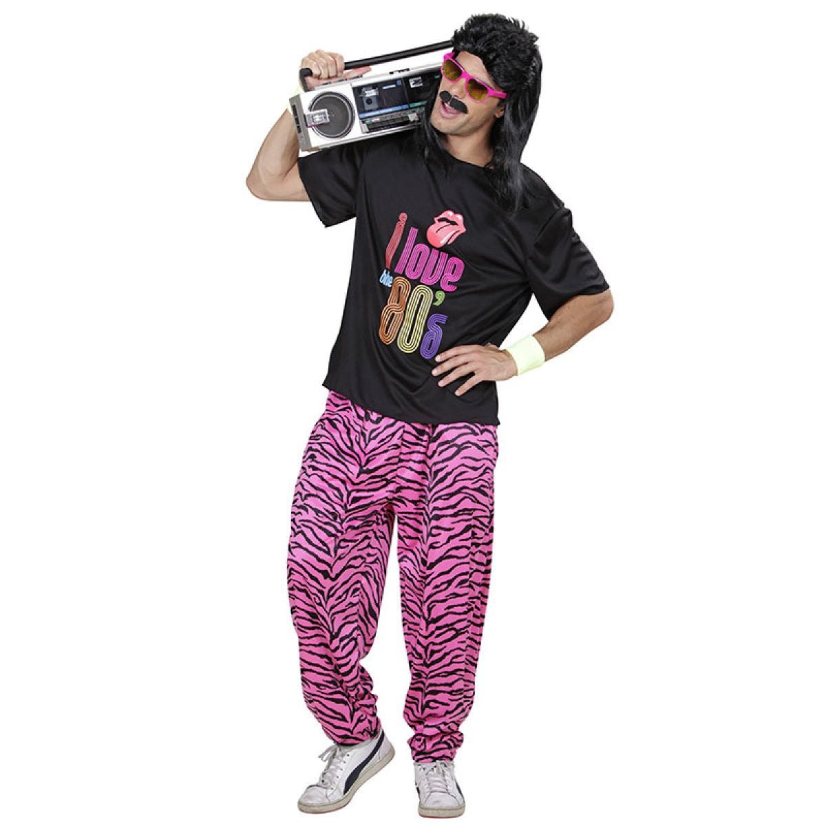 80s Pink Zebra Pants - Adult Costume