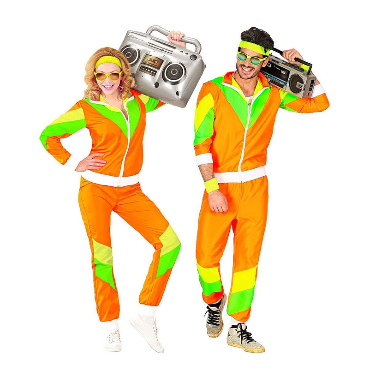 80s Orange Shell Suit - Adult Costume