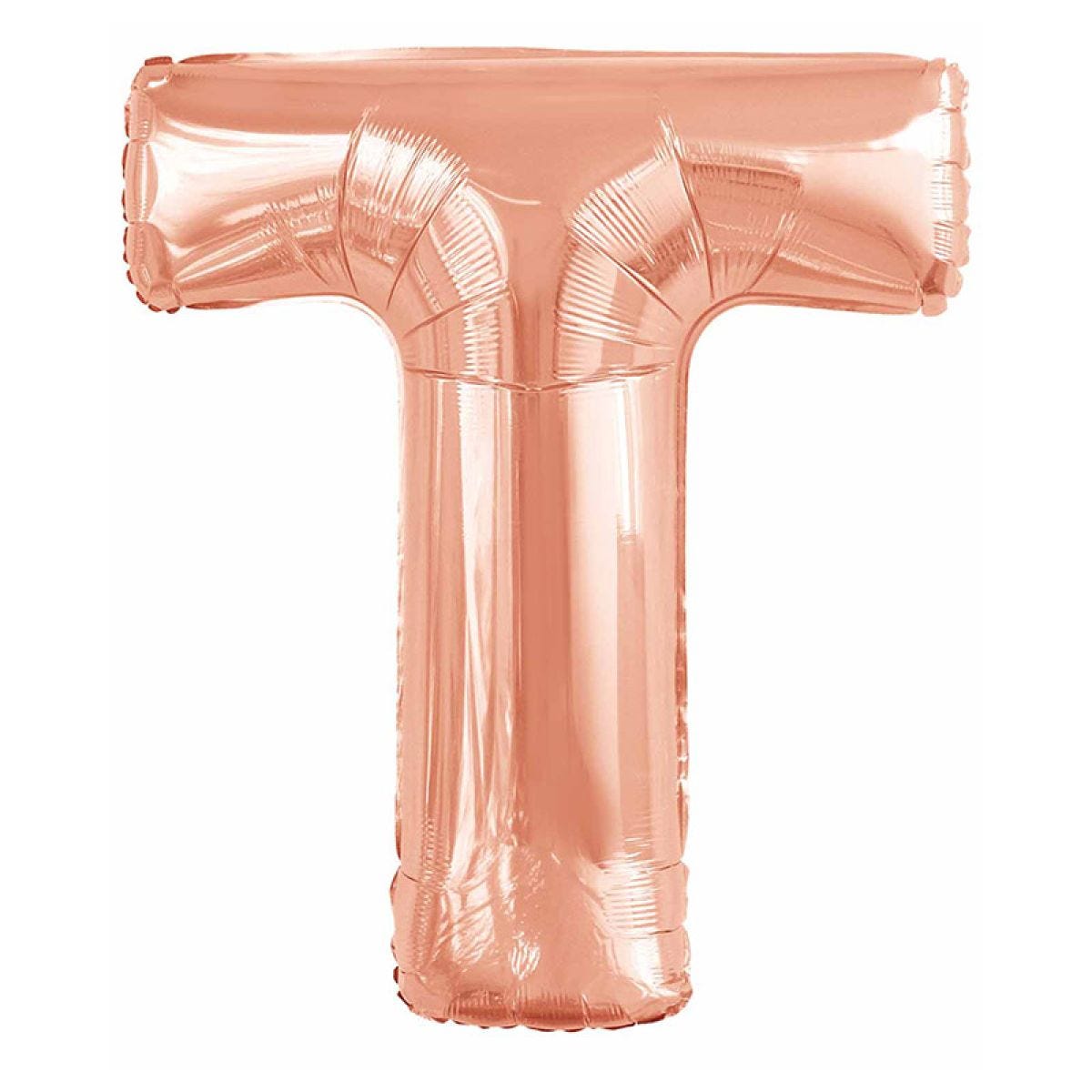 T Rose Gold Letter Balloon - 34" Foil