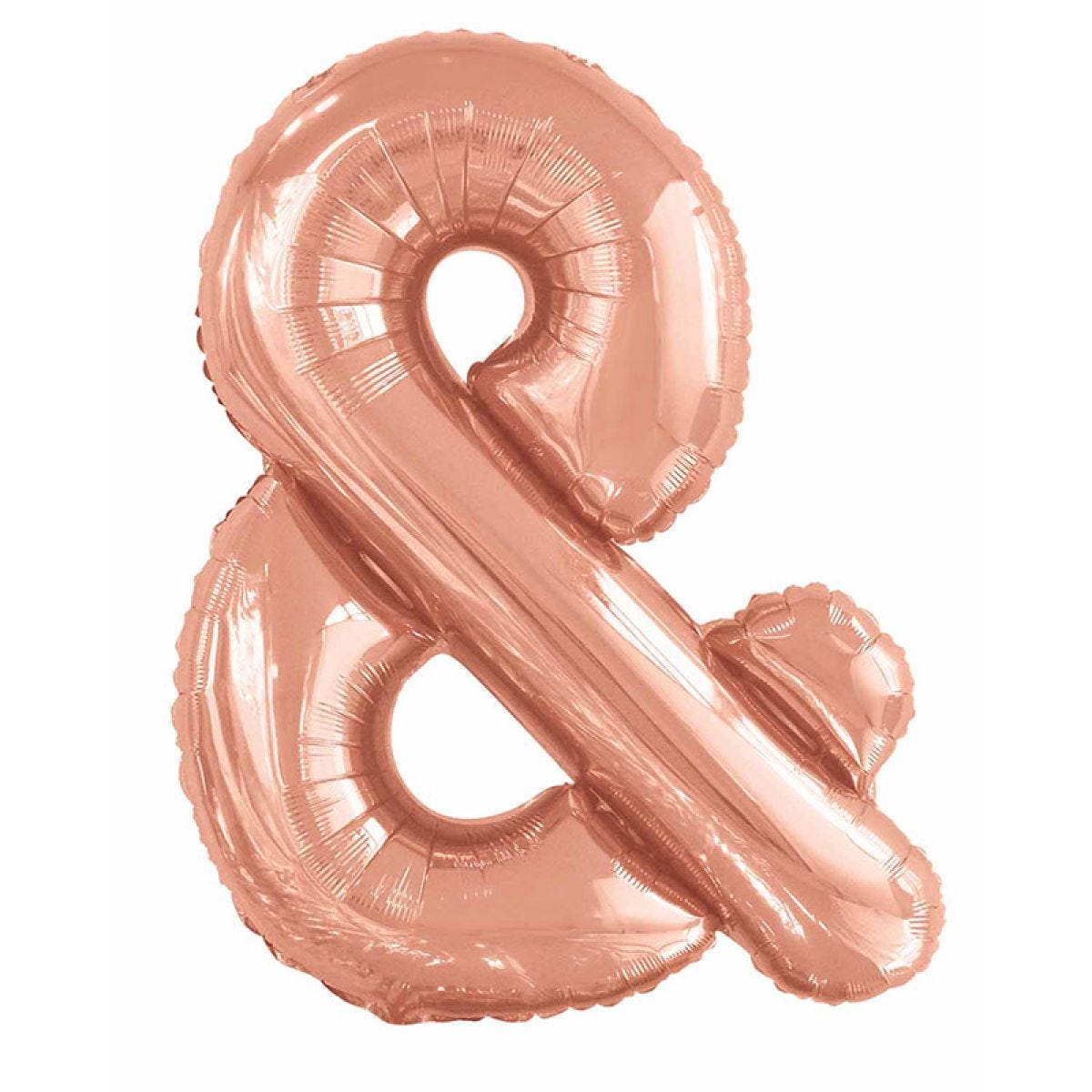 Rose Gold Ampersand Balloon - 34" Foil