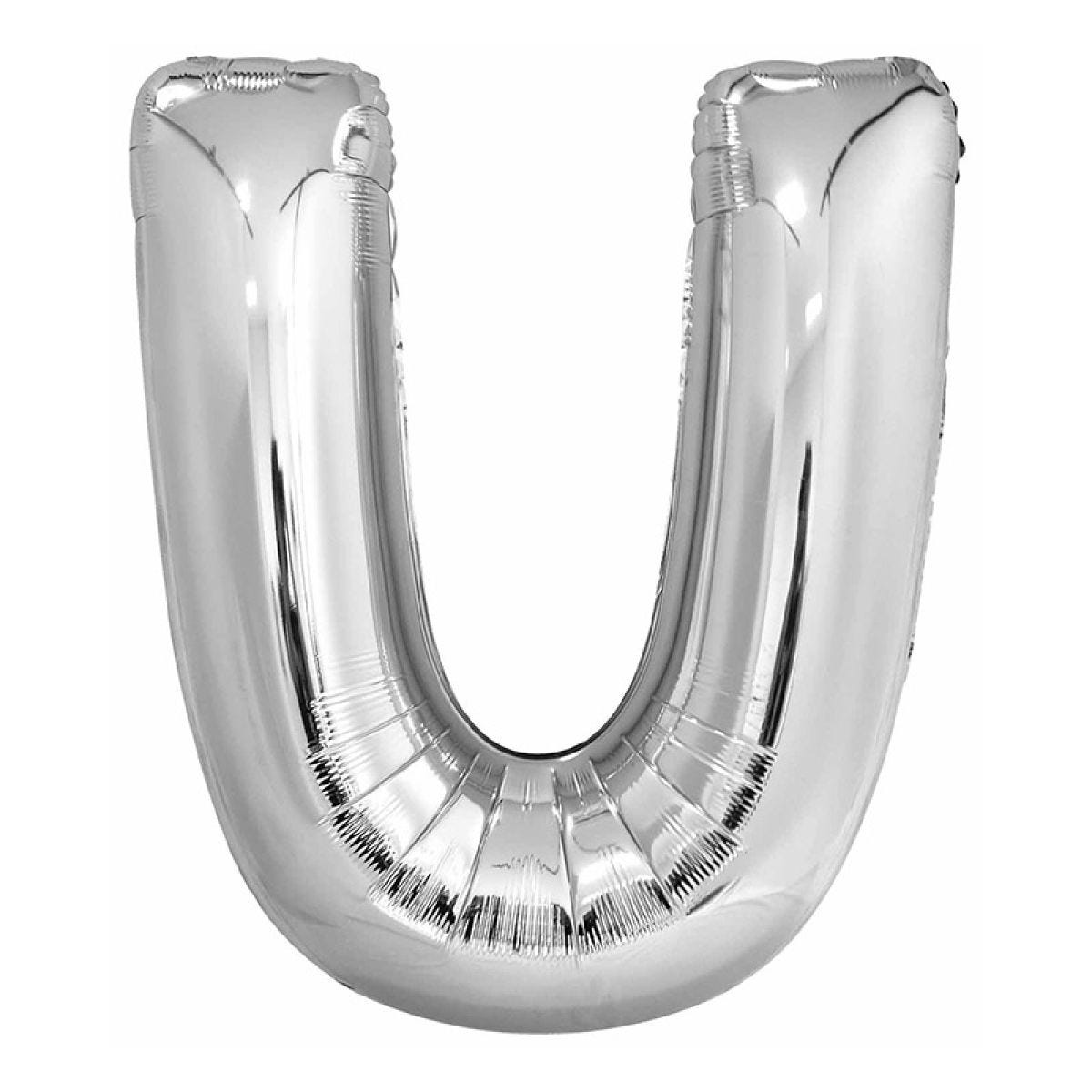 U Silver Letter Balloon - 34" Foil