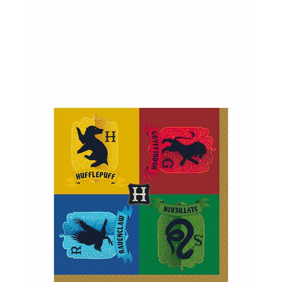 Harry Potter Houses Paper Napkins - 33cm x 33cm (16pk)