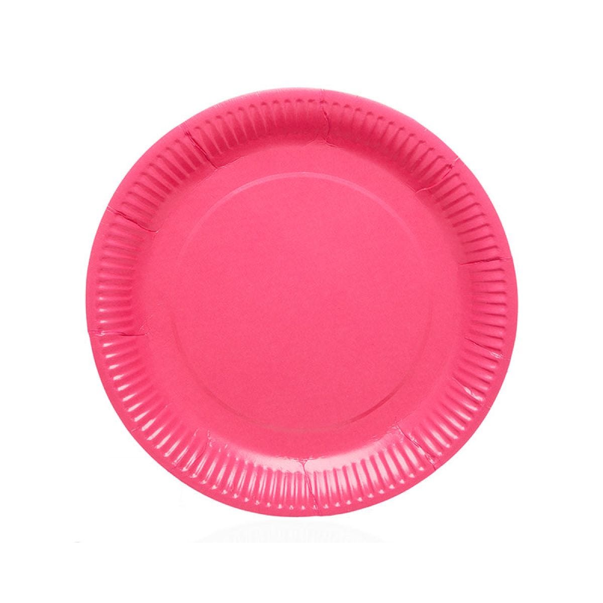 Bright Pink Paper Plates - 23cm (8pk)