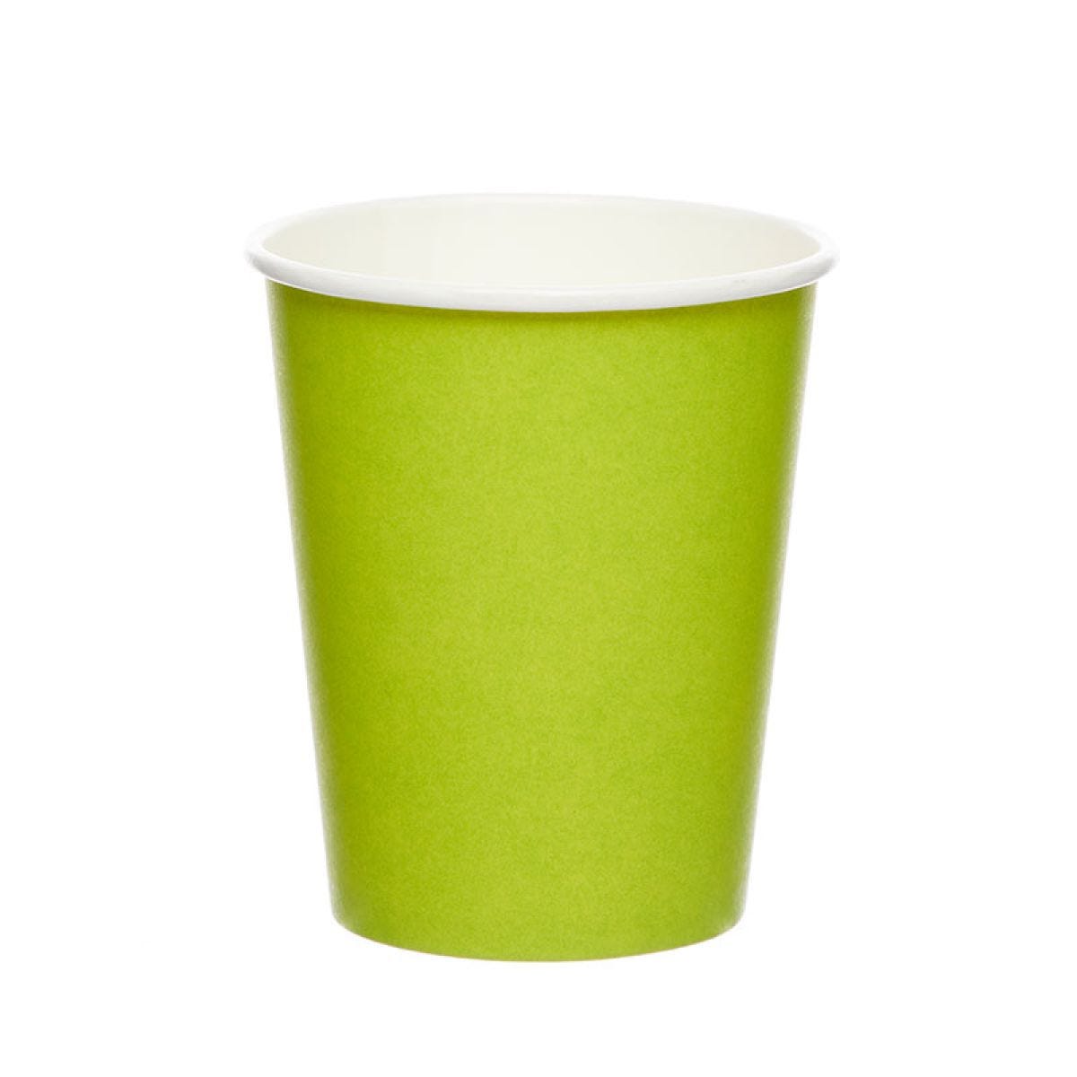 Lime Green Paper Cups - 237ml (8pk)