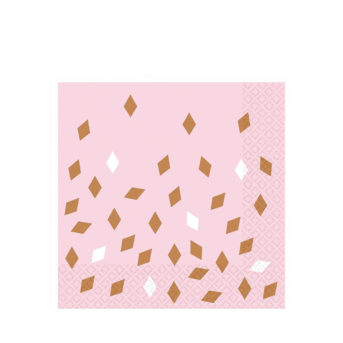 Rose Gold Party Paper Napkins 33cm (16pk)