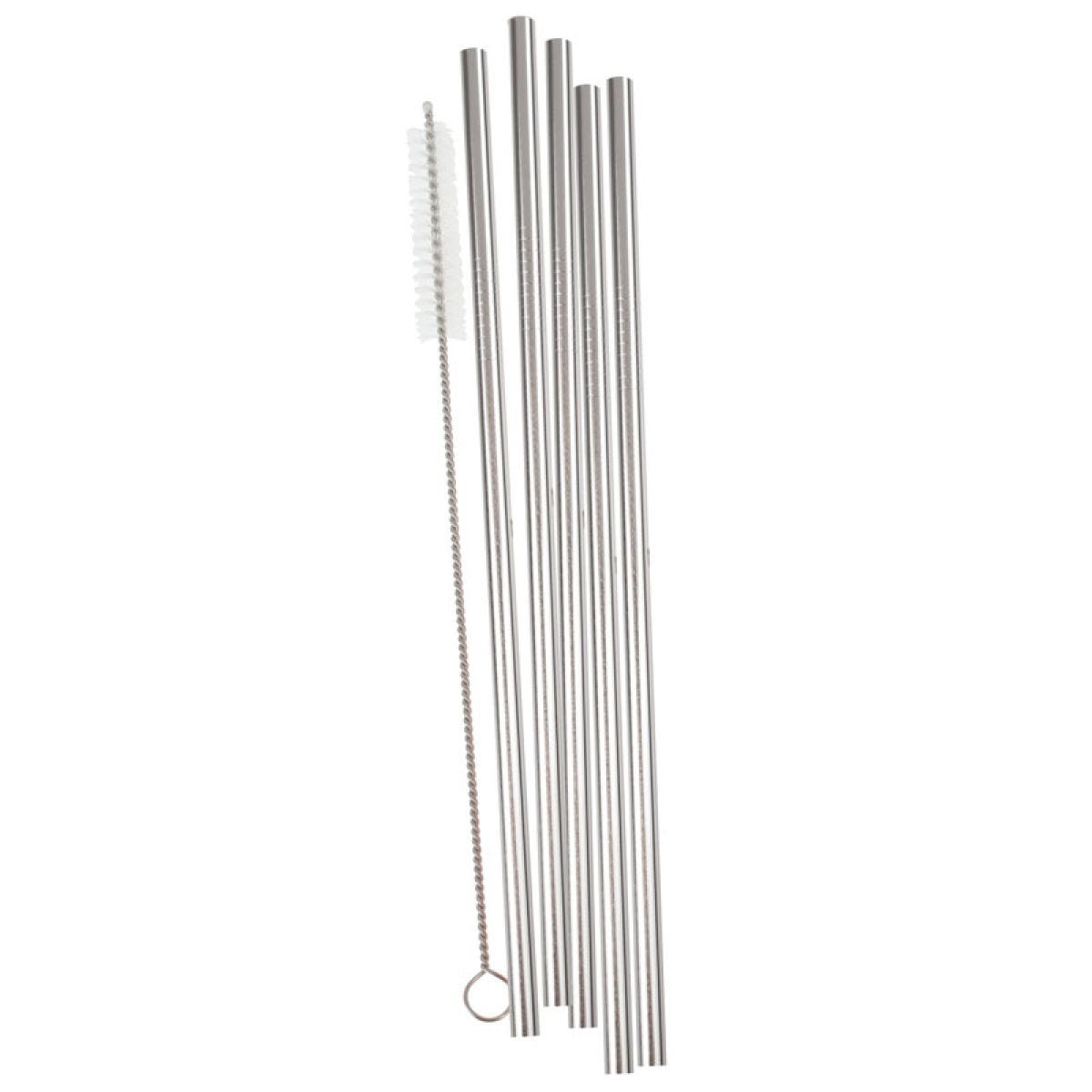 Silver Stainless Steel Straws (5pk)