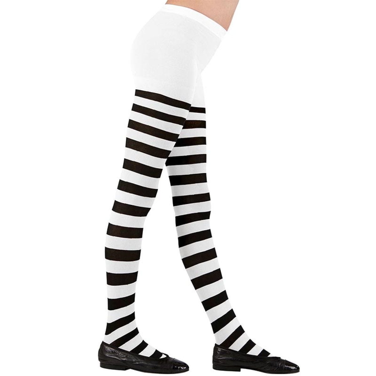 White & Black Tights - Child 11-14 Years