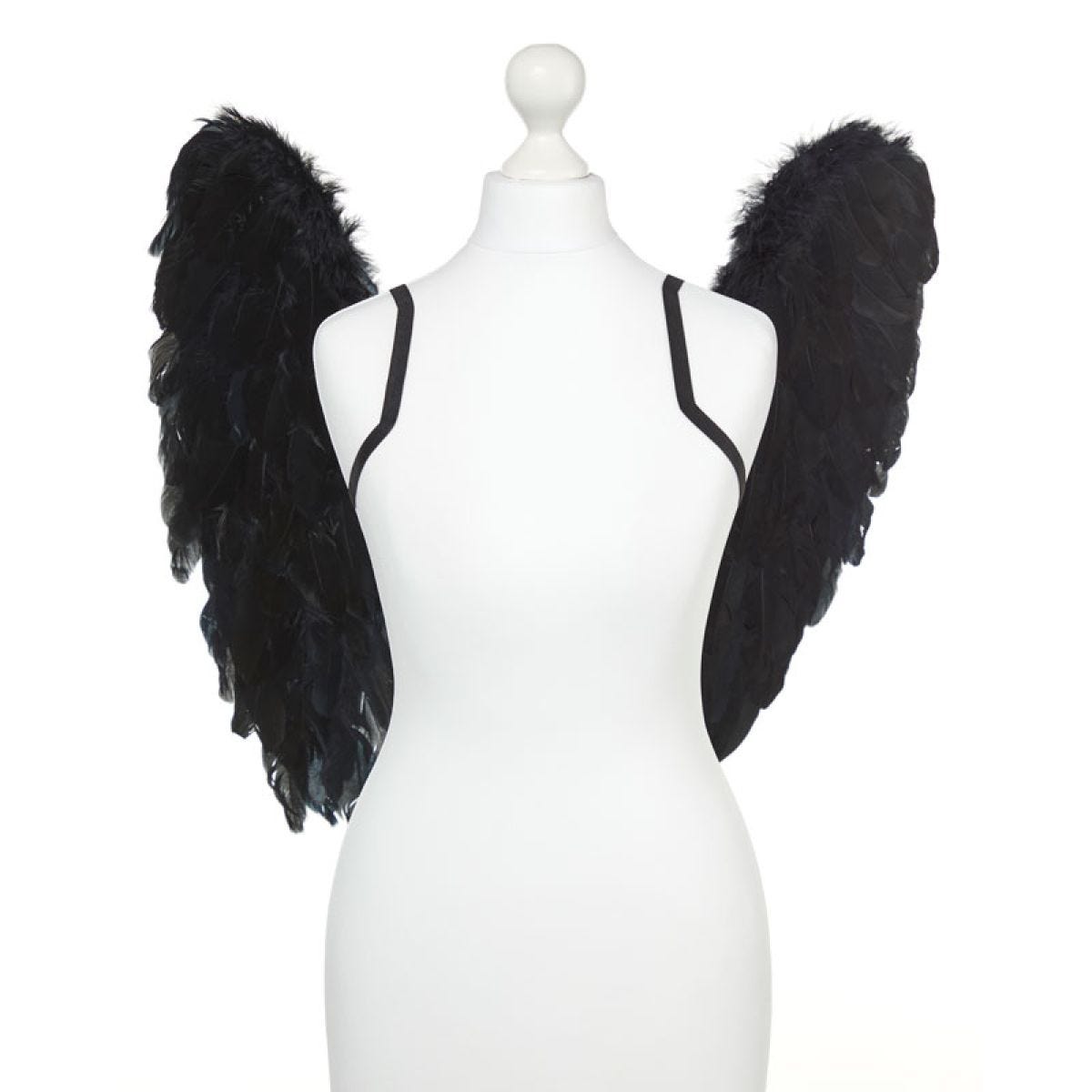 Fallen Angel Black Wings - 65cm