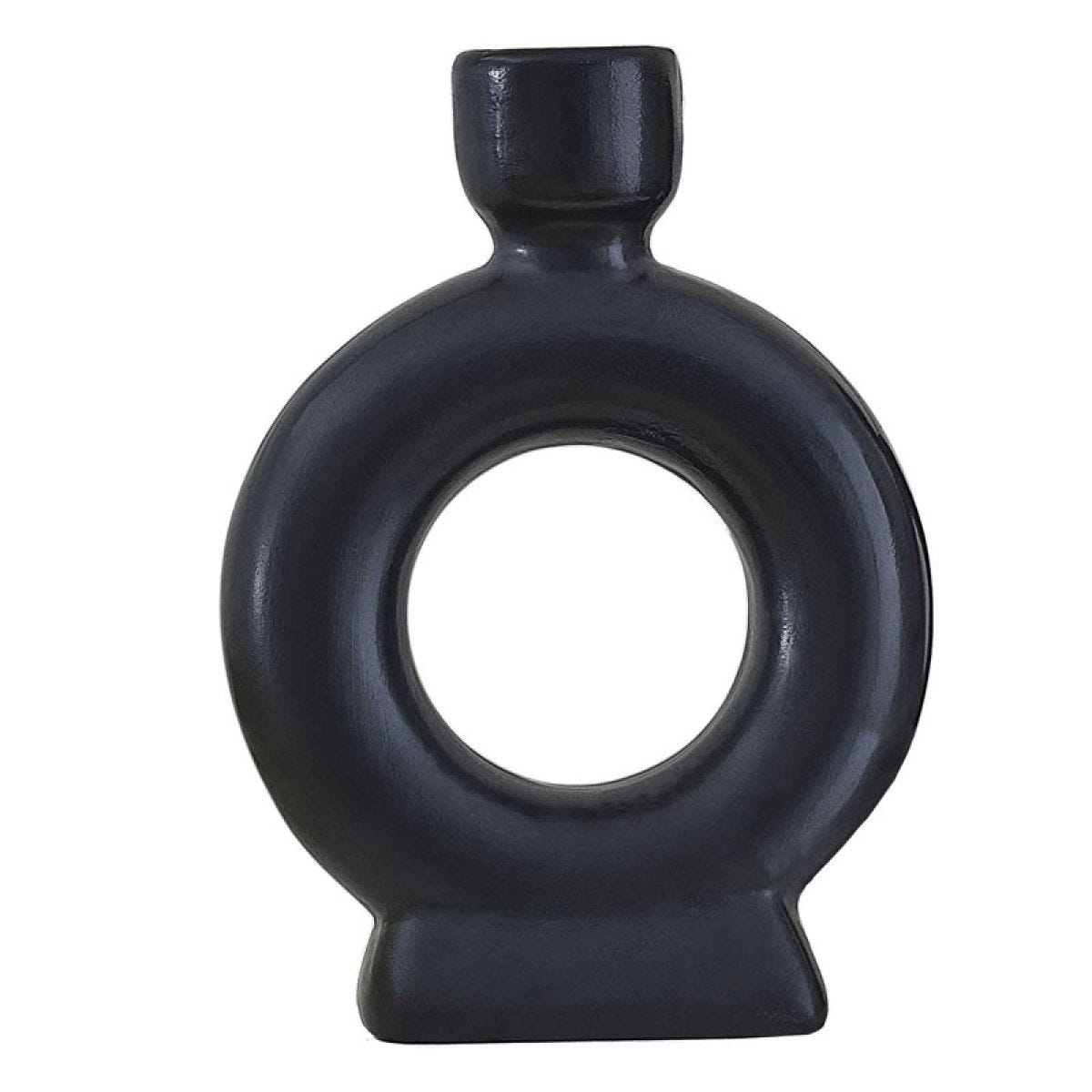 Round Ceramic Dinner Candle Holders (2pk)