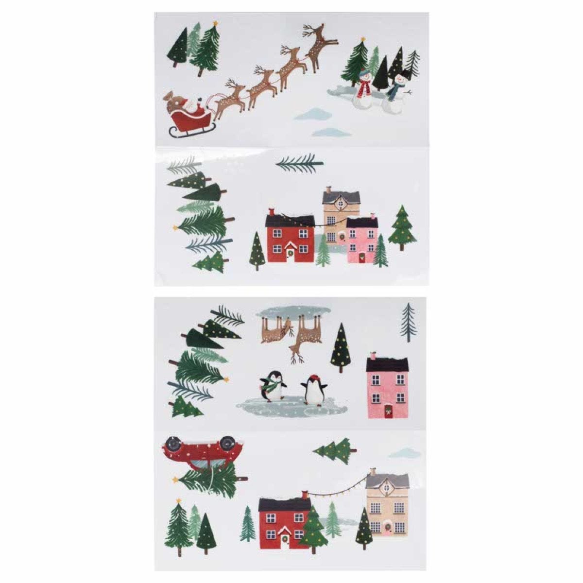 Christmas Scene Window Stickers (2pk)