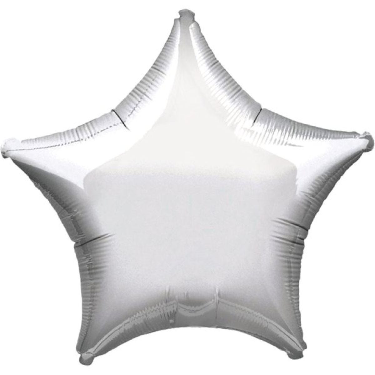 Metallic Silver Star Balloon - 19&apos;&apos; Foil - unpackaged