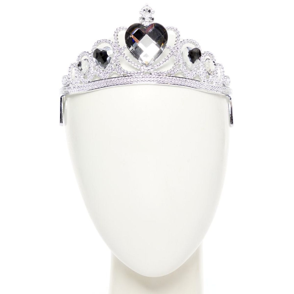 Silver  Clear Gem Tiara - Child