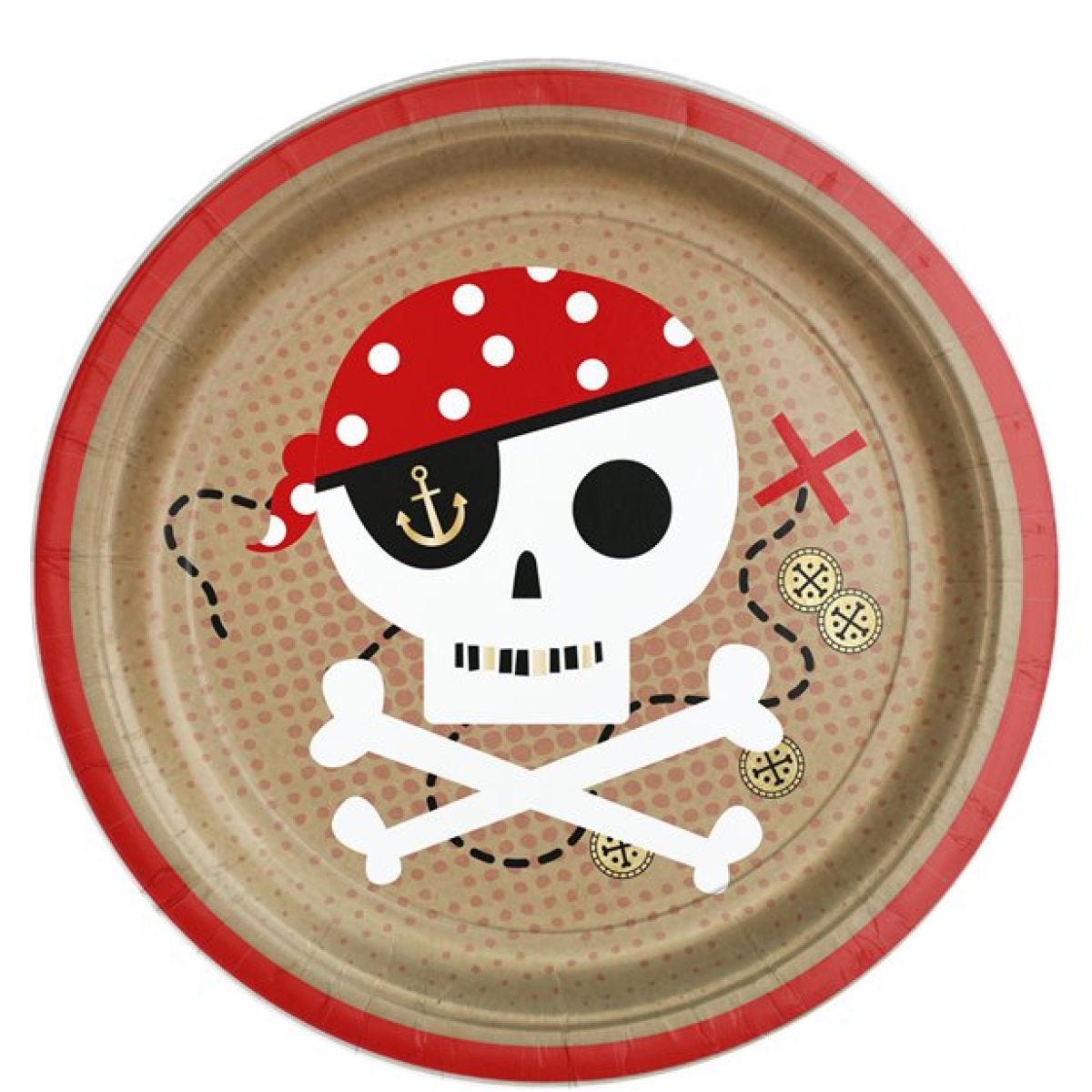 Treasure Island Pirate Plates - 23cm (8pk)