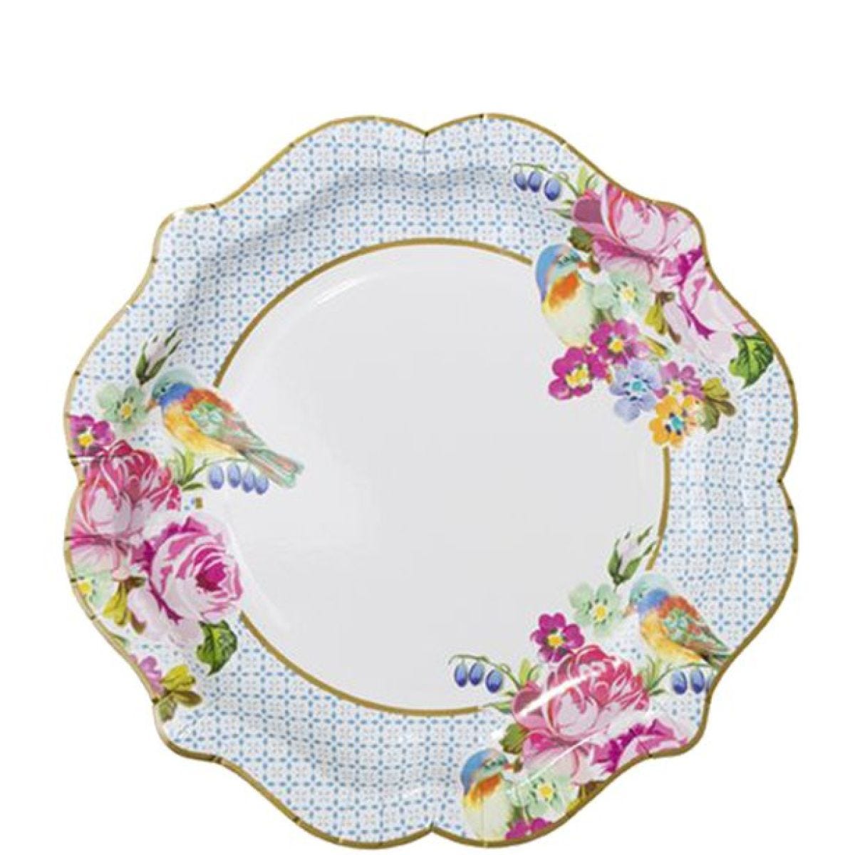 Vintage Tea Party Paper Plates - 21cm (12pk)