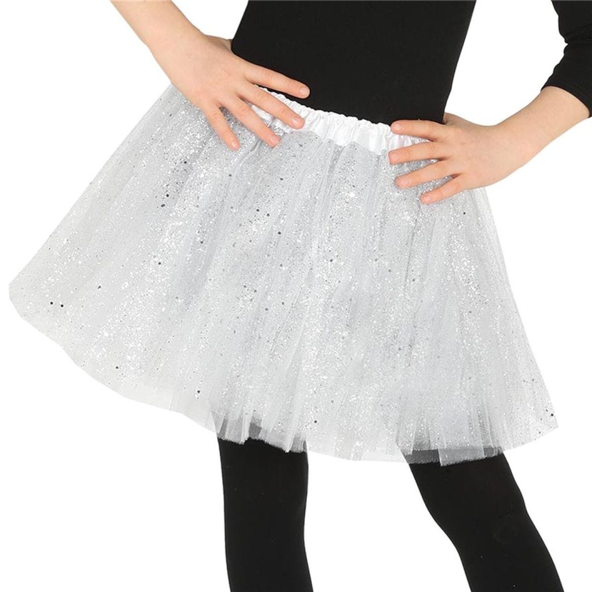 White Glitter Tutu - Child One Size