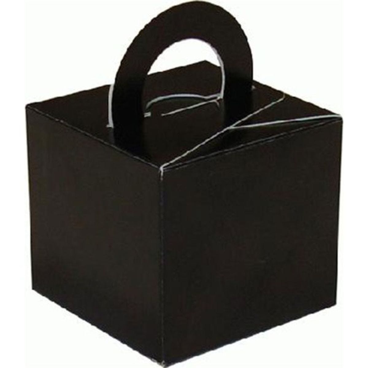 Black Cube Balloon Weight/Favour Boxes - 6.5cm (10pk)