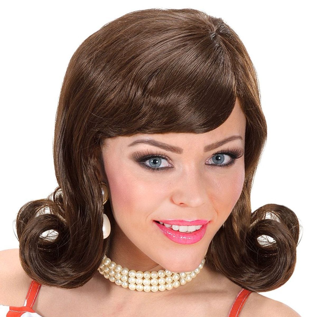 Brown Flip Wig