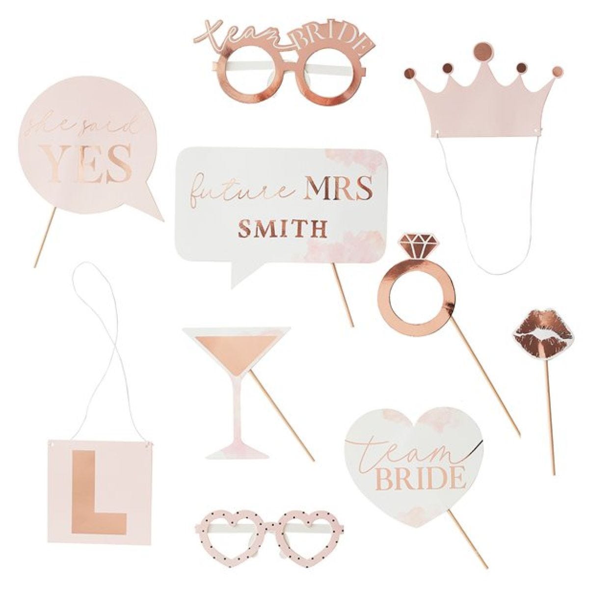 Hen Party Customisable Photobooth Props (10pk)