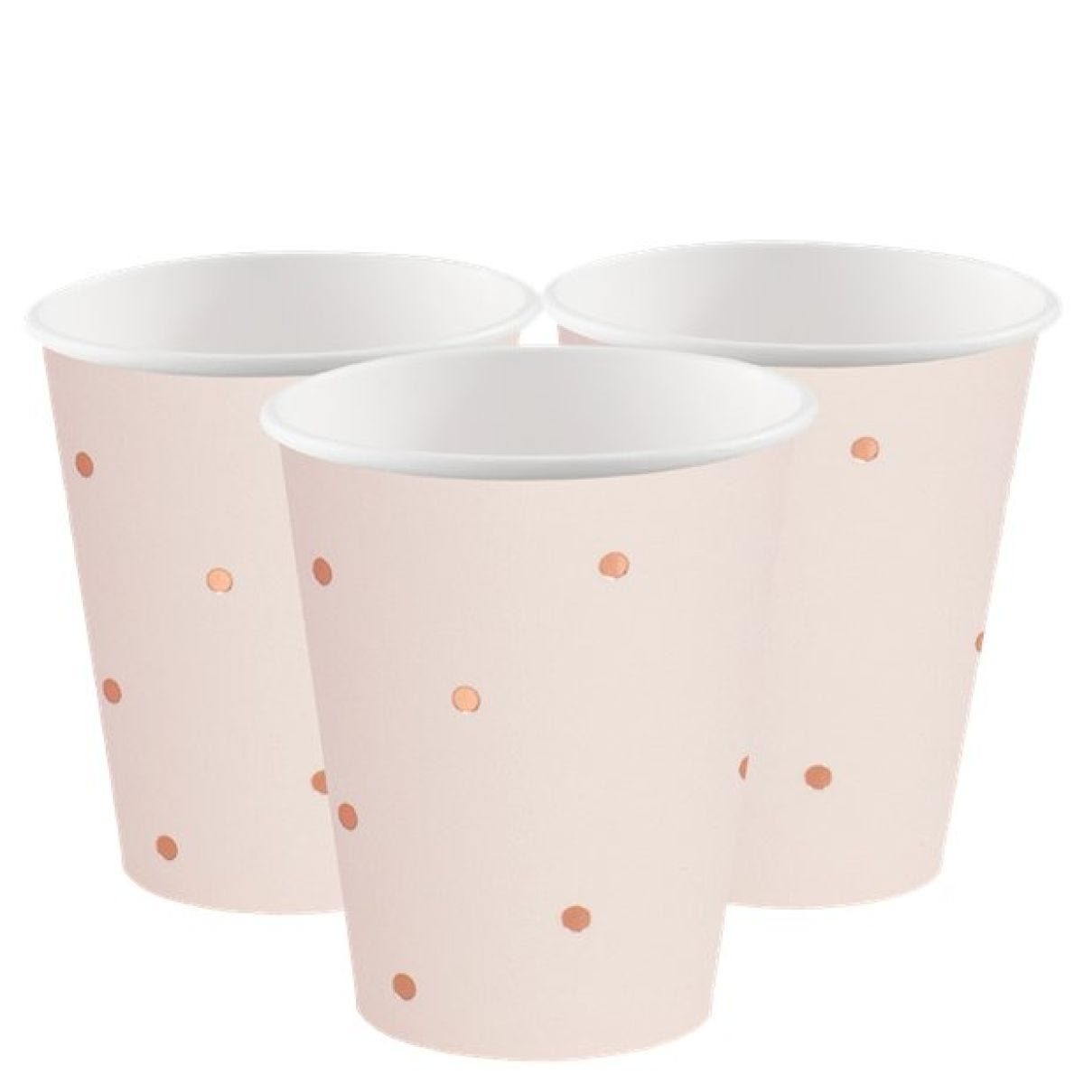 Rose Gold Foiled Paper Shot Cups - 114ml (10pk)