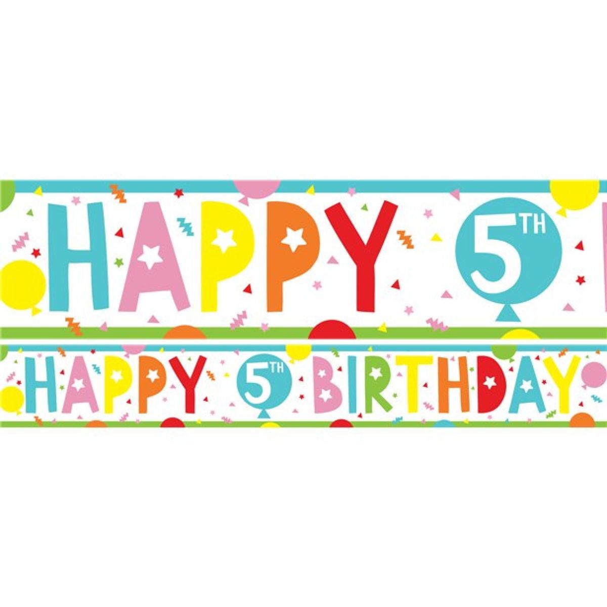 5th Birthday Paper Banners - 1m
