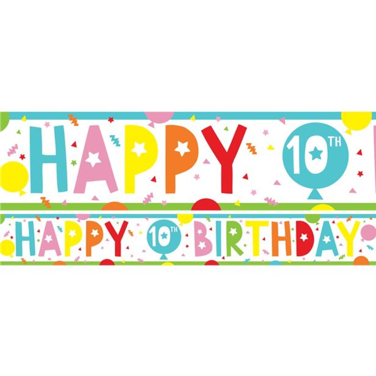 10th Birthday Paper Banners - 1m