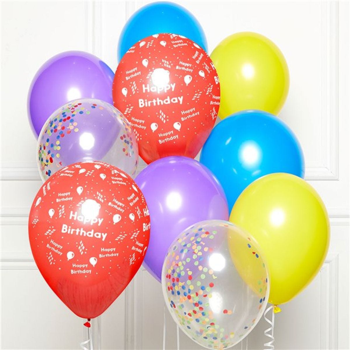 Primary Happy Birthday Latex Balloon Kit - 11"