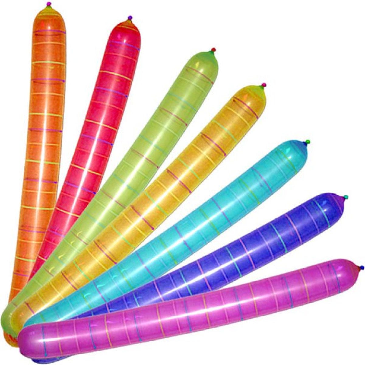 Rocket Balloons Assorted - Latex (6pk)