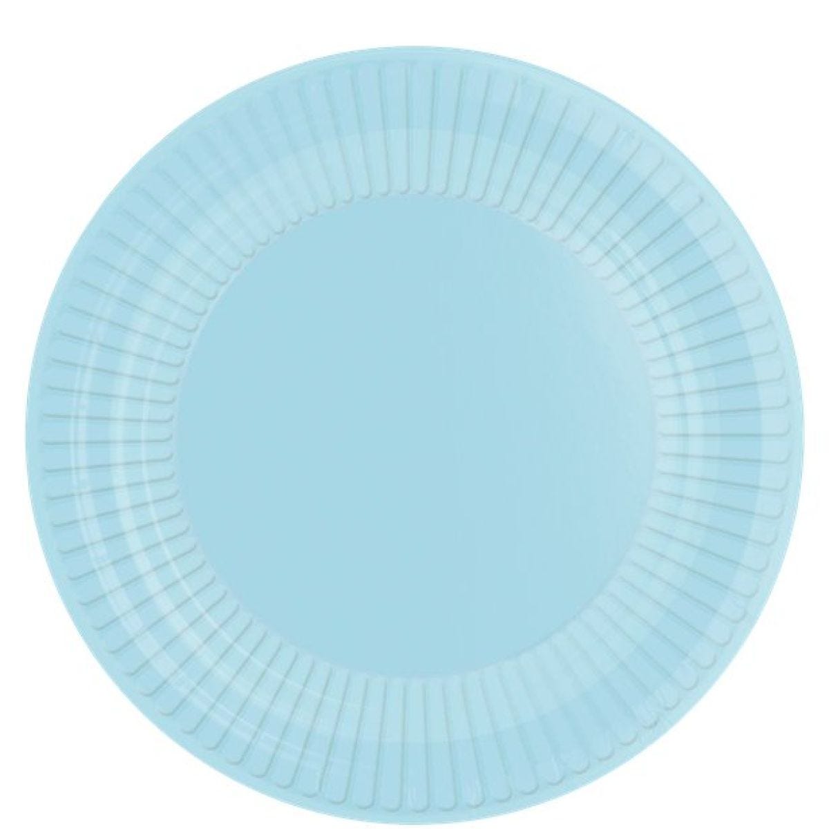 Baby Blue Paper Plates - 23cm (8pk)