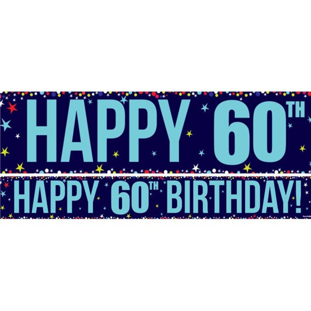 Happy 60th Birthday Paper Banners - 1m