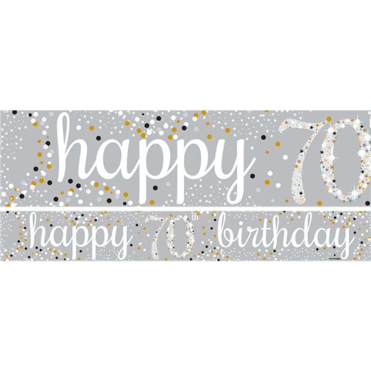 Happy 70th Birthday Celebration Paper Banners - 1m