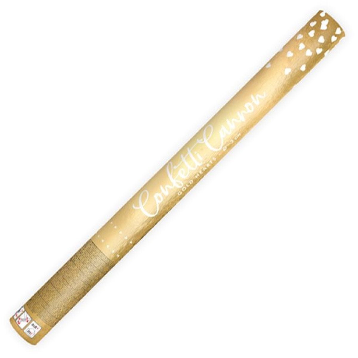 Gold Hearts Confetti Cannon - 60cm