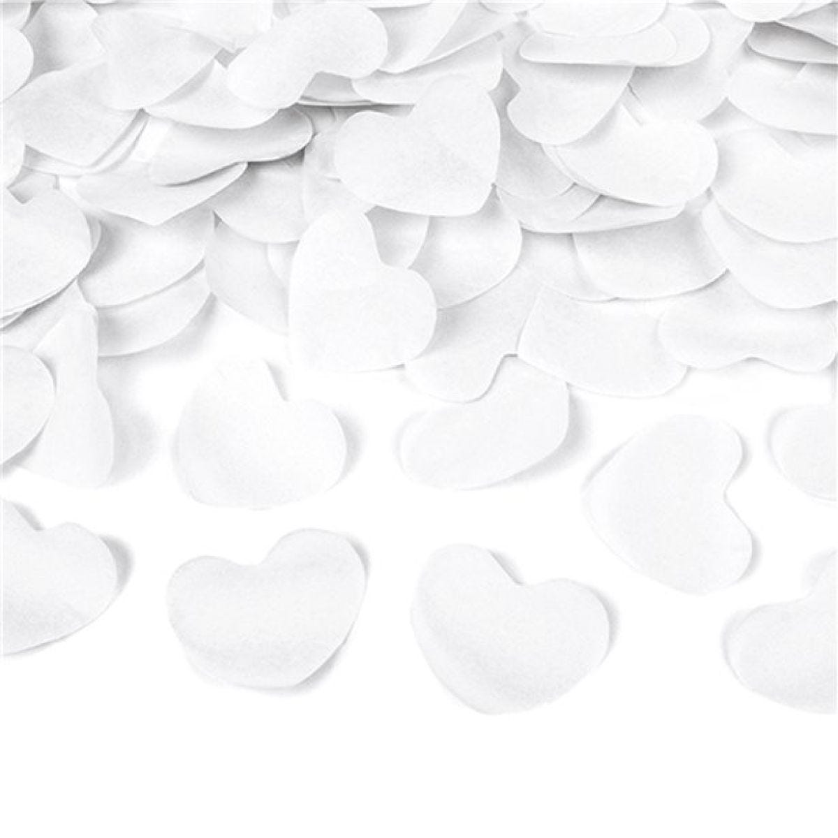 White Hearts Confetti Cannon - 60cm