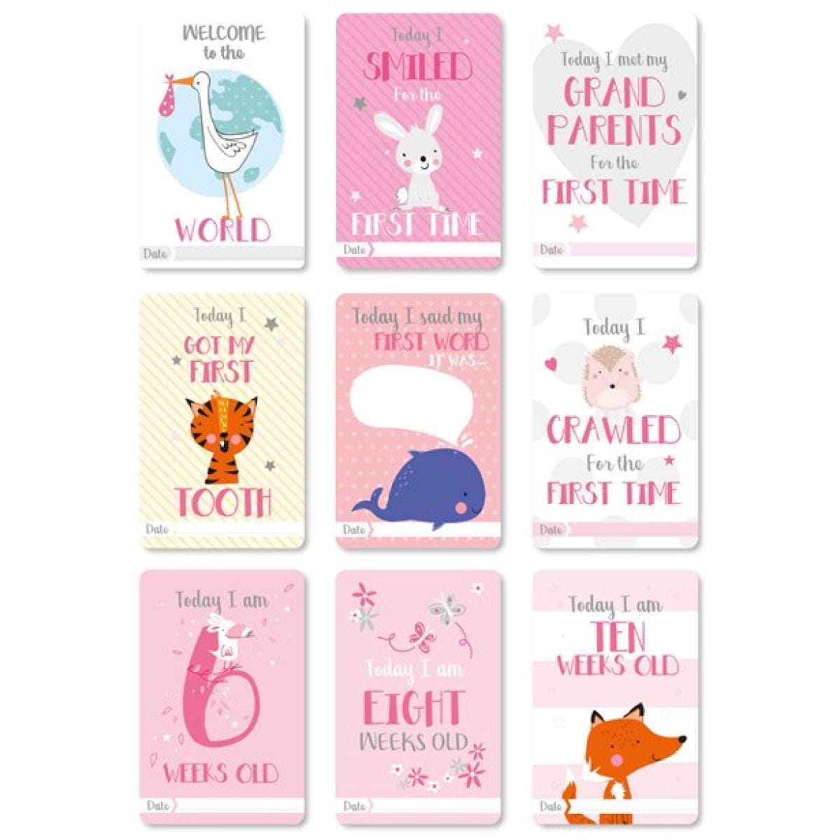 Baby Girl Moment Cards (30pk)