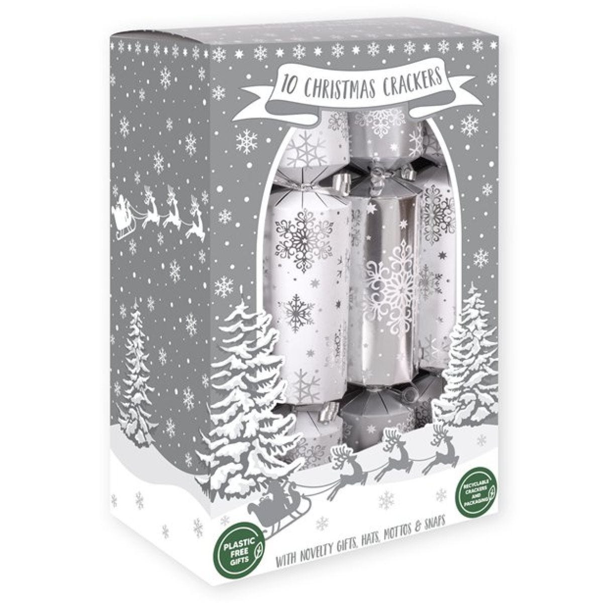Silver and White Crackers - 30cm