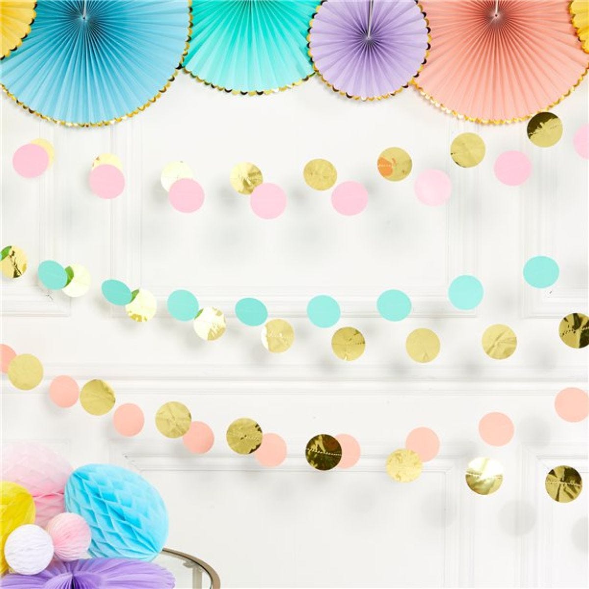 Pastel Hanging String Decorations - 2.13m (6pk)