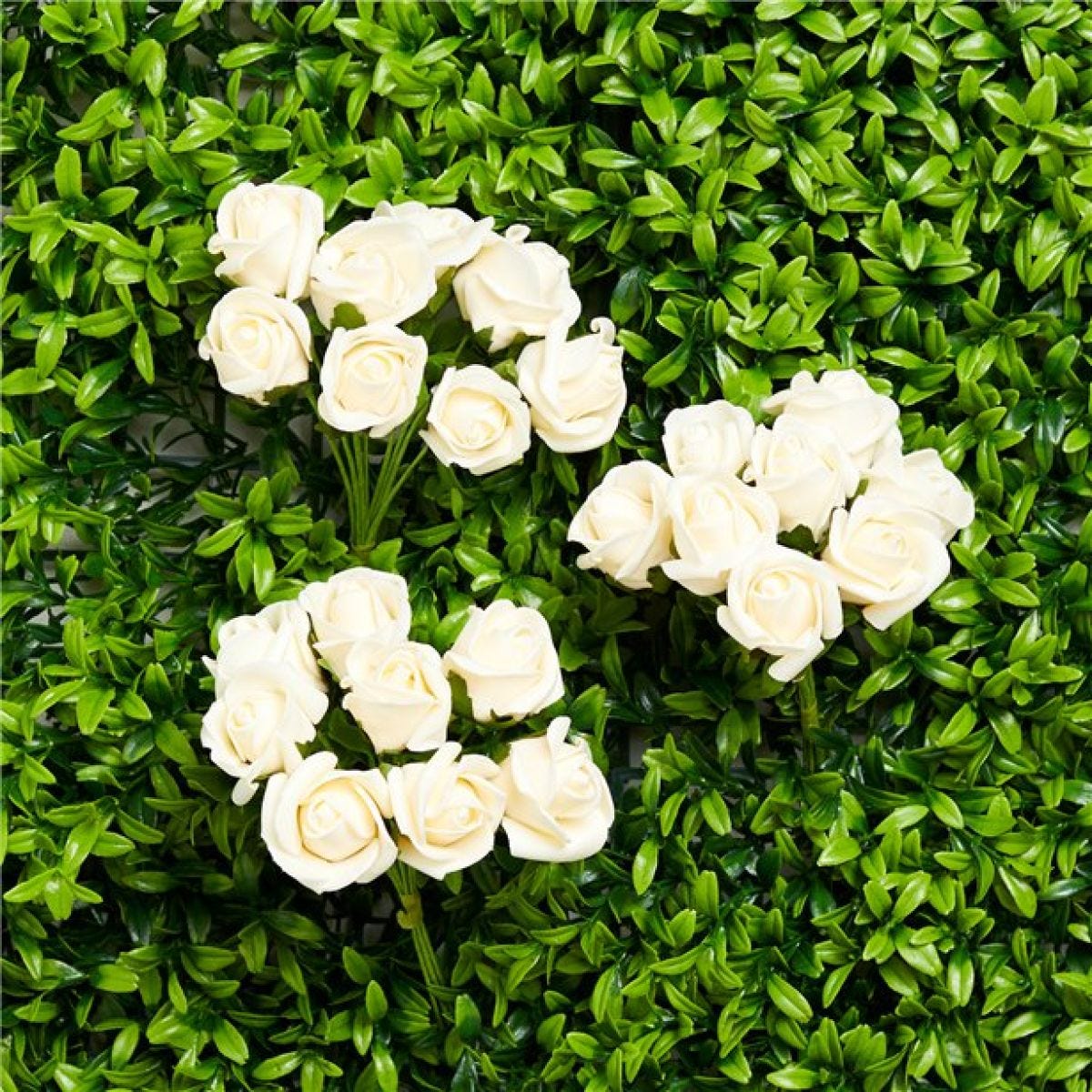 Mini Ivory Foam Rose Bud Decorations (8pk)