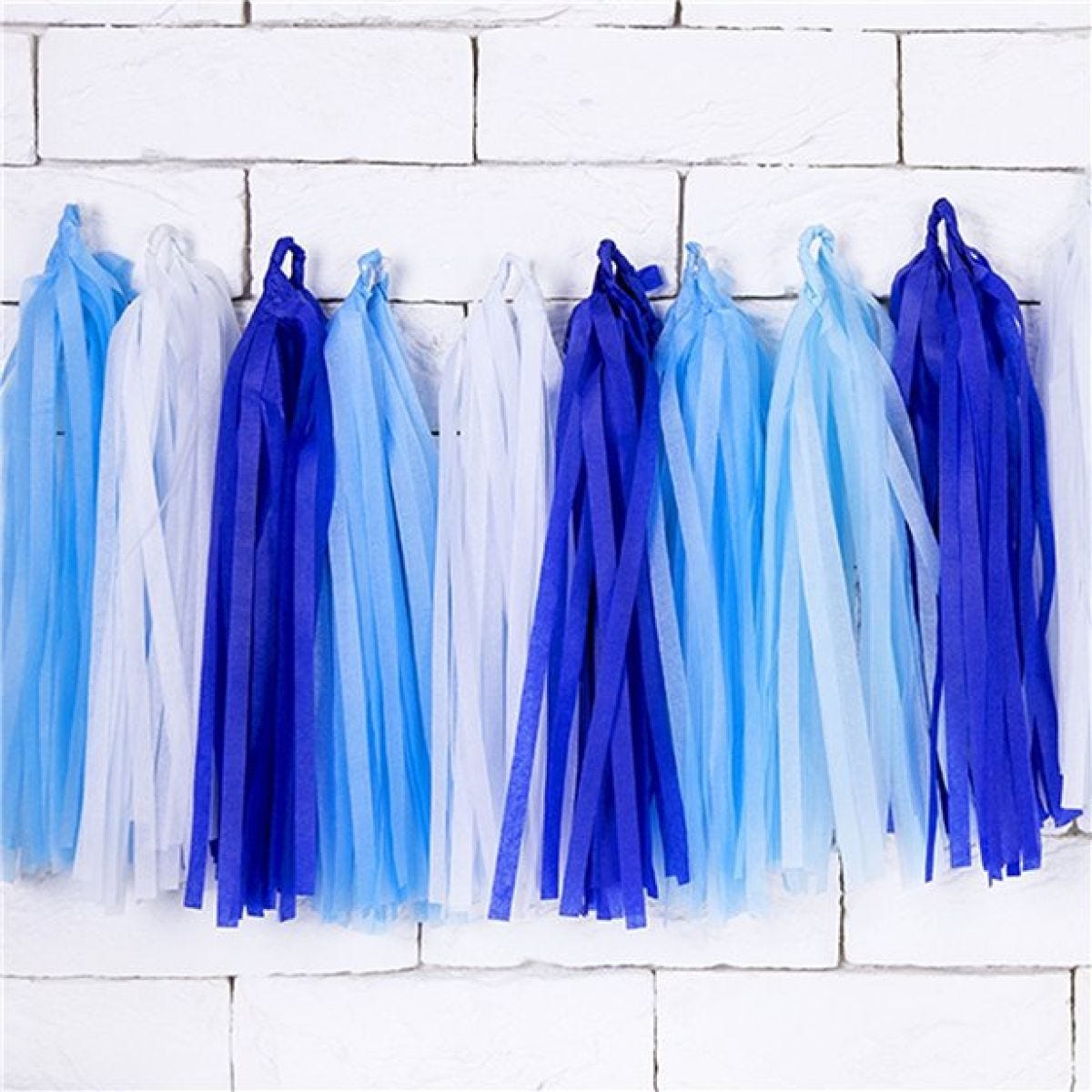 Blue Mix Tassel Garland Decoration - 1.5m