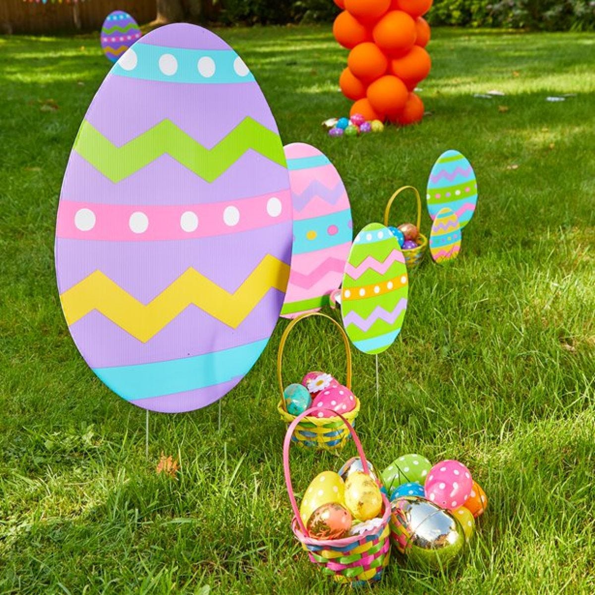 Easter Egg Yard Signs - 55cm (5pk)