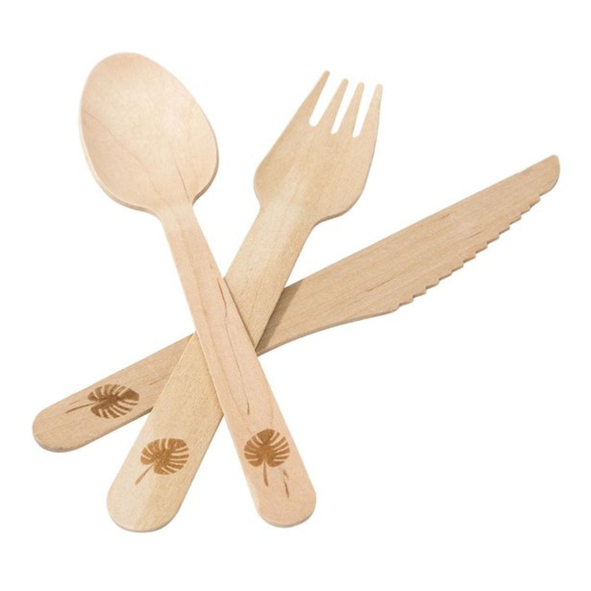 Wooden Assorted Cutlery Set (18pk)