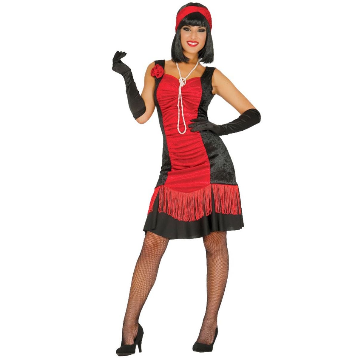 Charleston Red Flapper Dress - Adult Costume