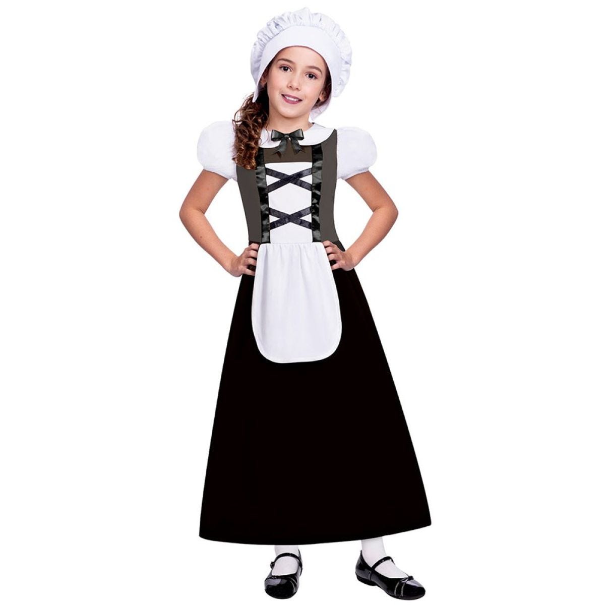 Tudor Girl Black Dress - Child Costume