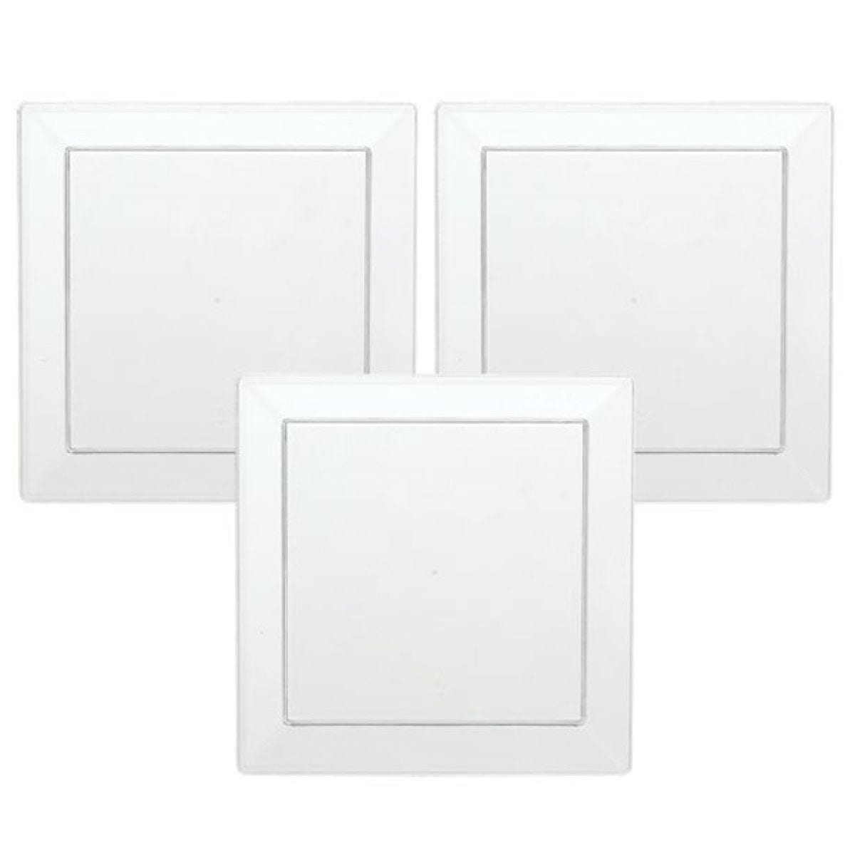 Clear Plastic Square Plates - 12.7cm