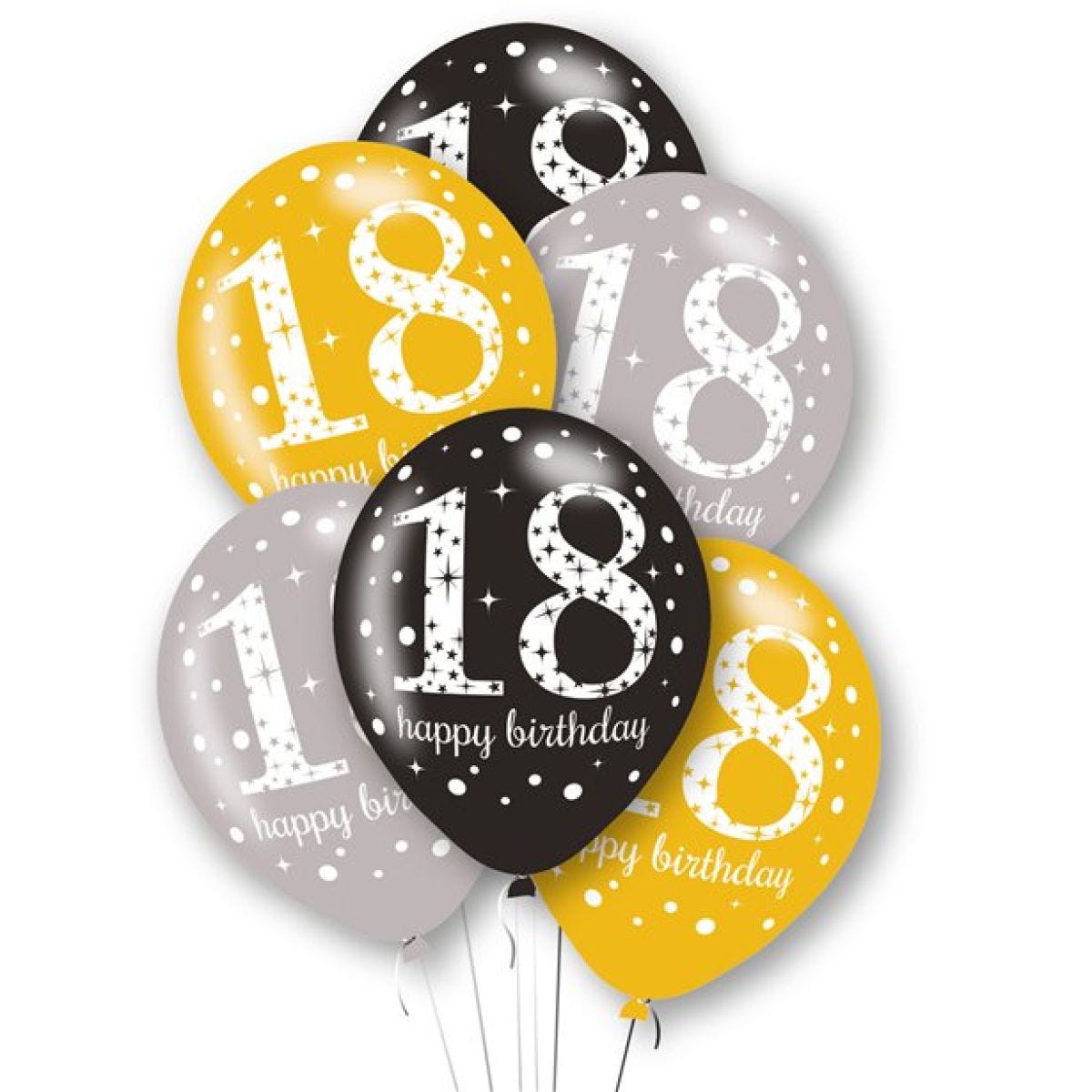 Age 18 Latex Balloons - 11"